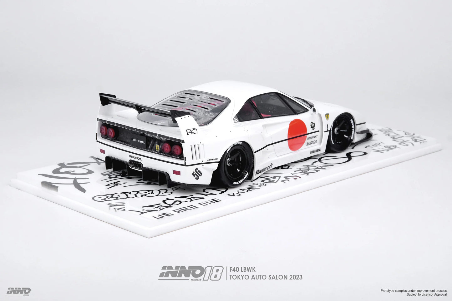 1/18 Inno18 LBWK Ferrari F40 Tokyo Auto Salon 2023 (White) (Tokyo Exclusive)