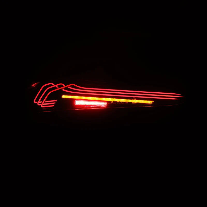 Alpharex 20-25 Toyota Supra CSL Laser Style LUXX-Series LED Tail Lights Vivid Red