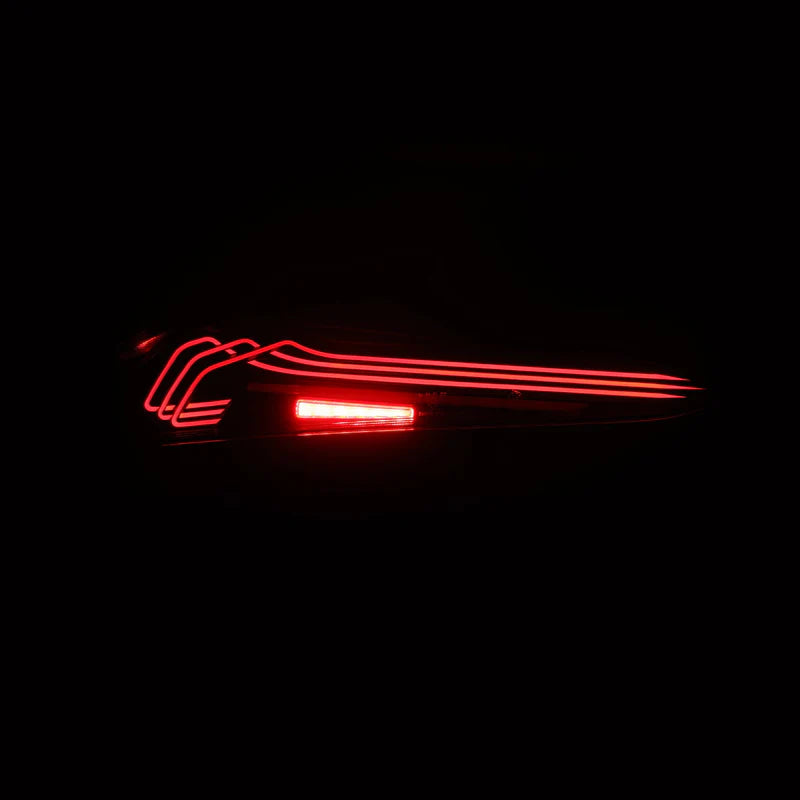 Alpharex 20-25 Toyota Supra CSL Laser Style LUXX-Series LED Tail Lights Vivid Red