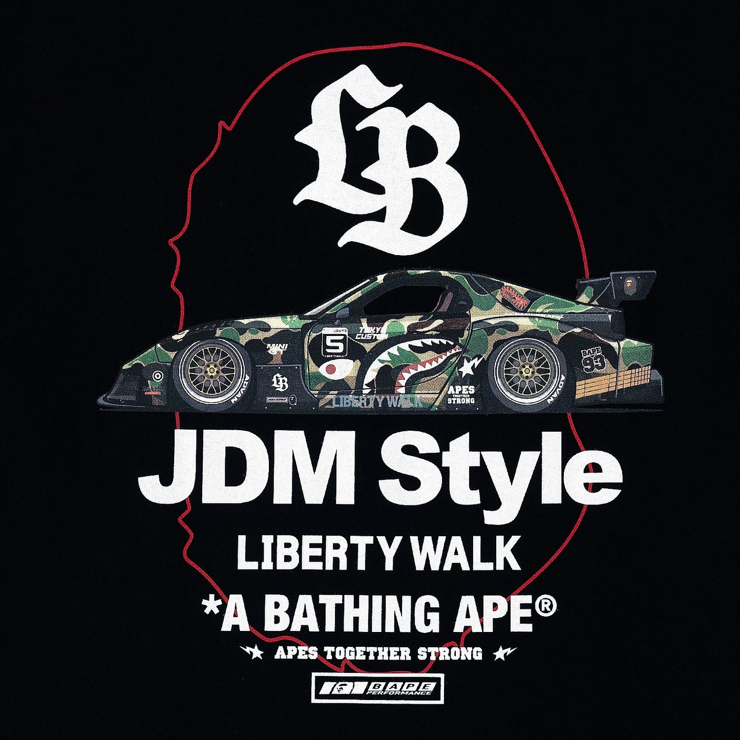 Liberty Walk x Bape FD ABC Camo T-Shirt