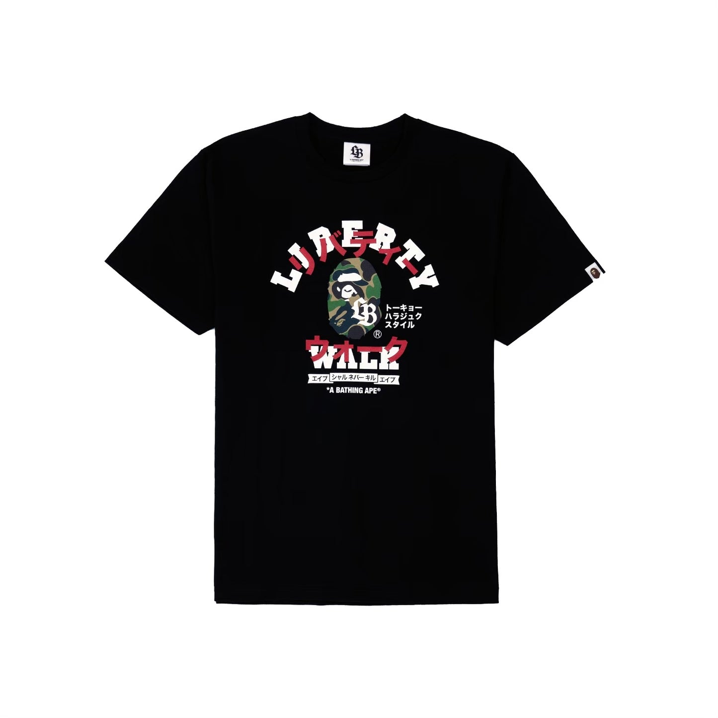 Liberty Walk x Bape Katakana College T-Shirt