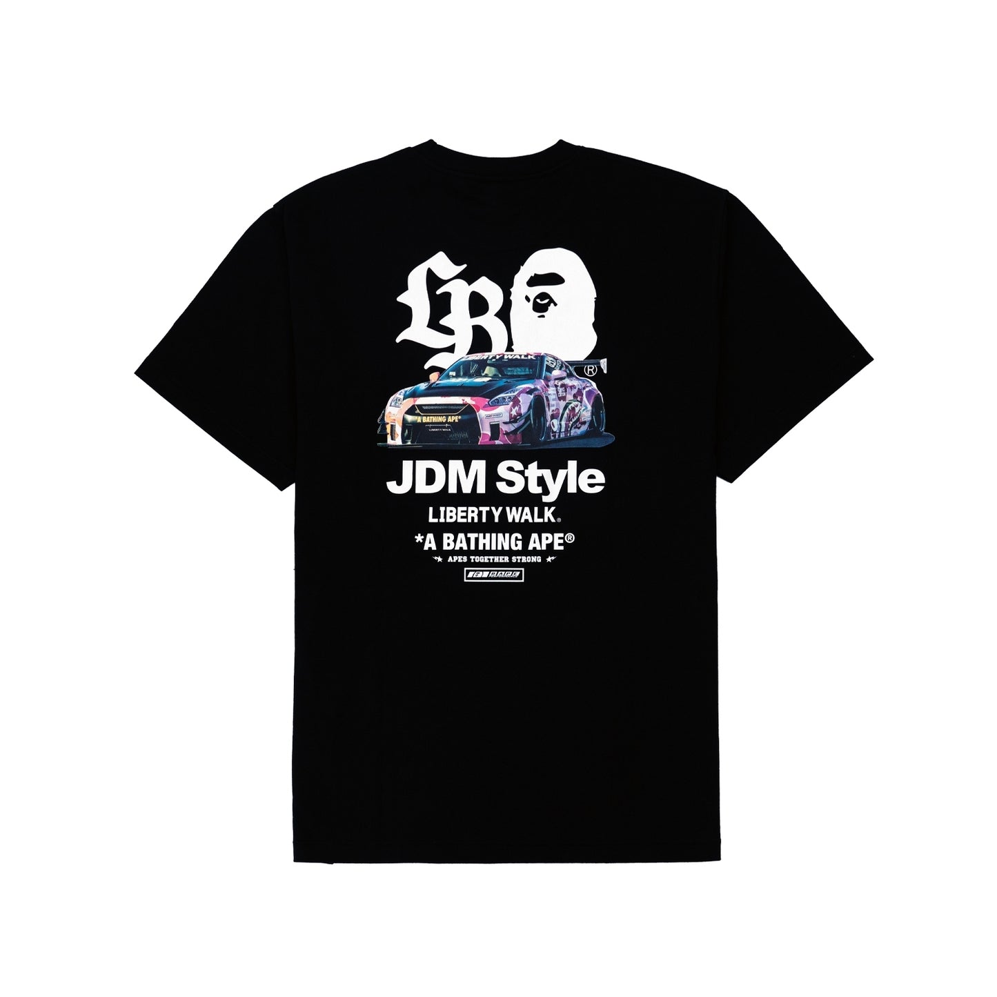 Liberty Walk x Bape JDM GTR T-Shirt (Black) (Tokyo Auto Salon 2025 Exclusive)