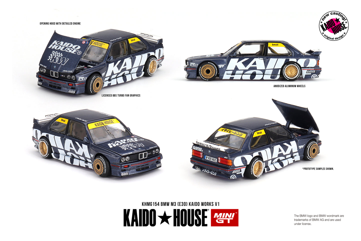1/64 MiniGT x Kaido House BMW M3 (E30) Kaido Works V1 (KHMG154)