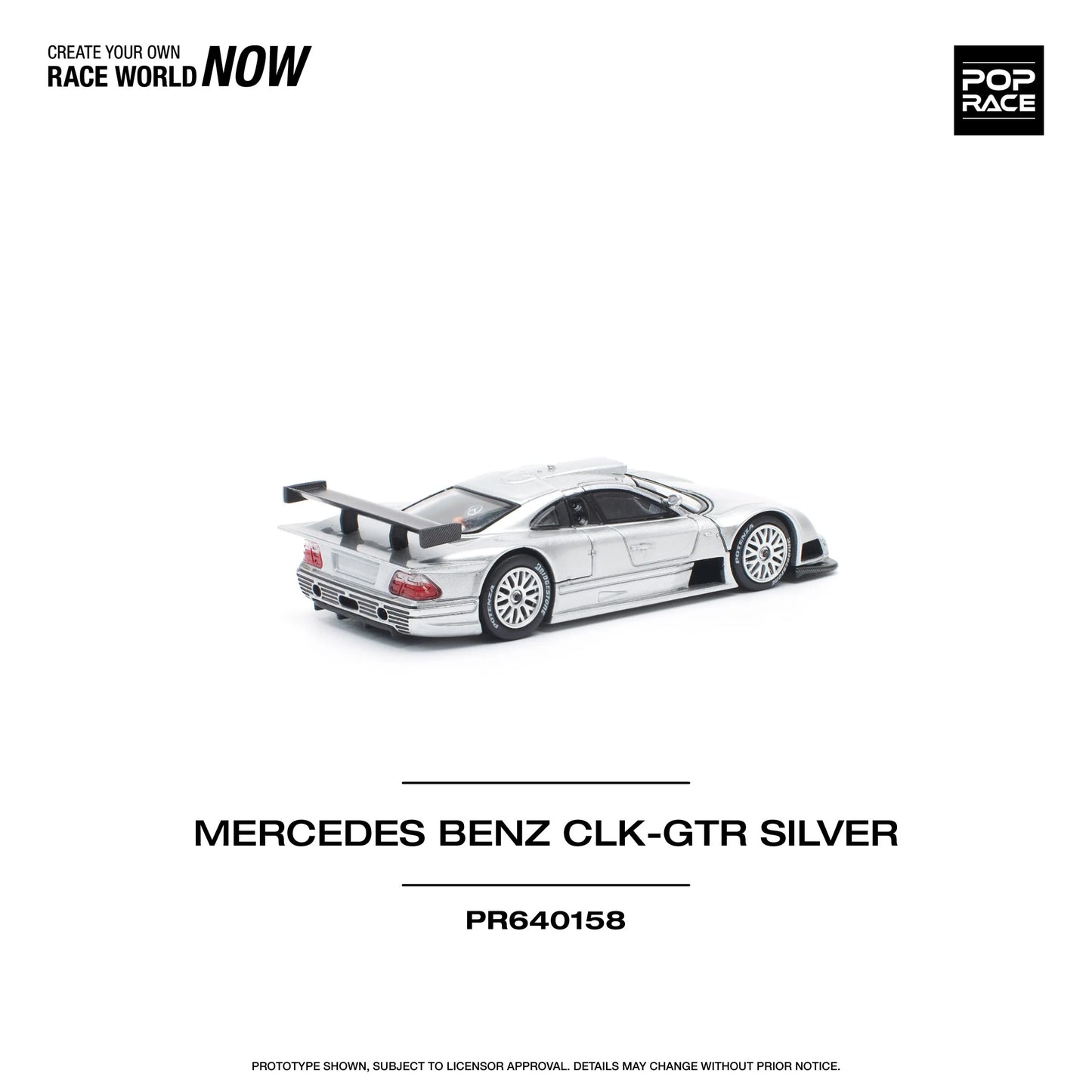 1/64 Pop Race CLK-GTR (Silver) (PR64-158)