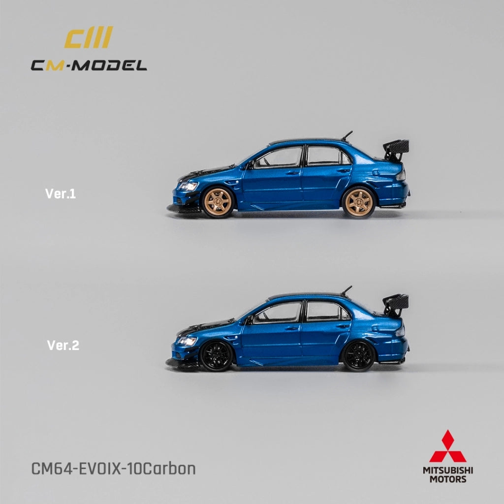 1/64 CM Model Mitsubishi Lancer Evo IX (Metallic Blue/Carbon)