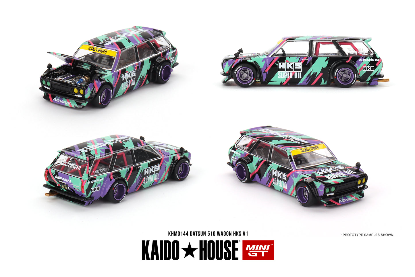 1/64 MiniGT x Kaido House Datsun KAIDO 510 Wagon HKS V1 (KHMG 144) (Chance of Chase)