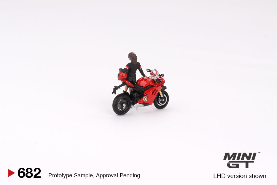 1/64 MiniGT Ducati Panigale V4 S with Ducati Girl (MGT00682)
