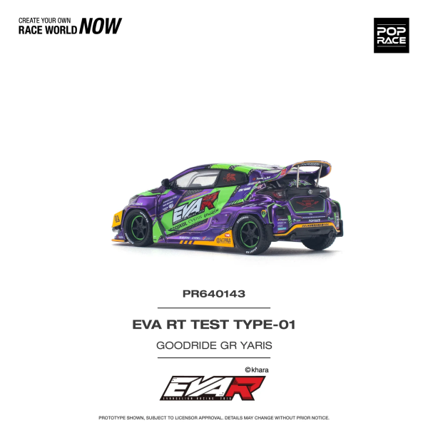 1/64 Pop Race Toyota Goodridge GR Yaris Eva RT Test Type-01 (PR64-143)