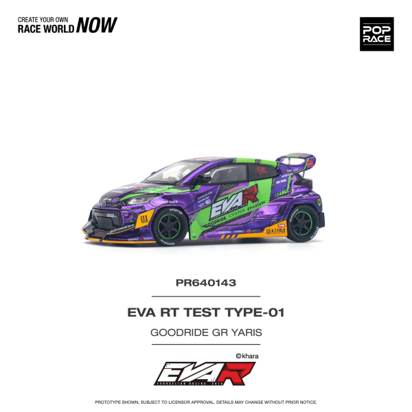 1/64 Pop Race Toyota Goodridge GR Yaris Eva RT Test Type-01 (PR64-143)