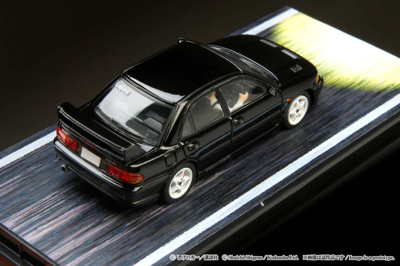 1/64 Hobby Japan Mitsubishi Lancer RS Evolution III (INITIAL D) With Kyoichi Sudo Figure (Black)