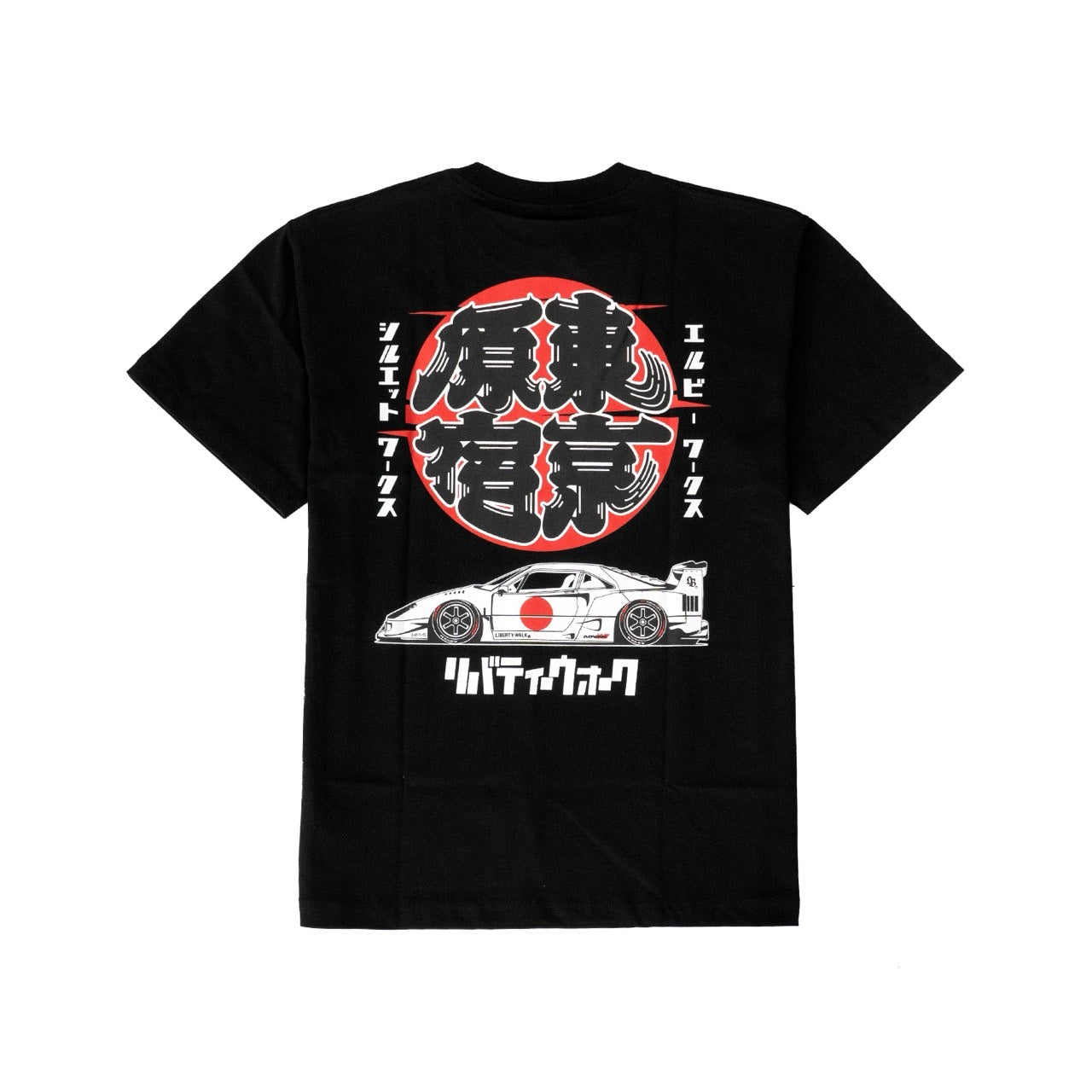 Liberty Walk Tokyo Harajuku Sunrise F40 Tee Black (Tokyo Exclusive)