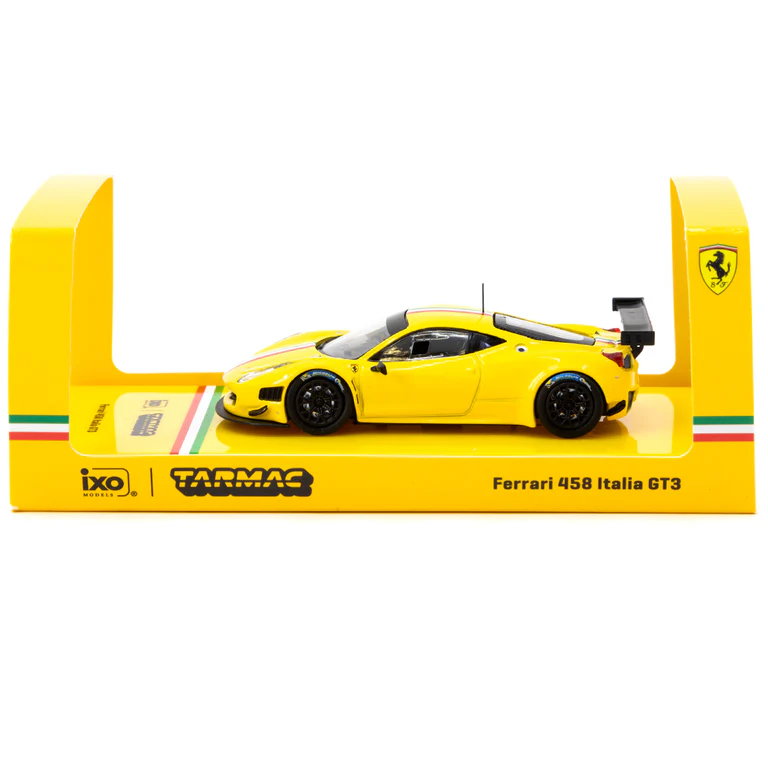 1/64 Tarmac Works x iXO Models Ferrari 458 Italia GT3 (Yellow)