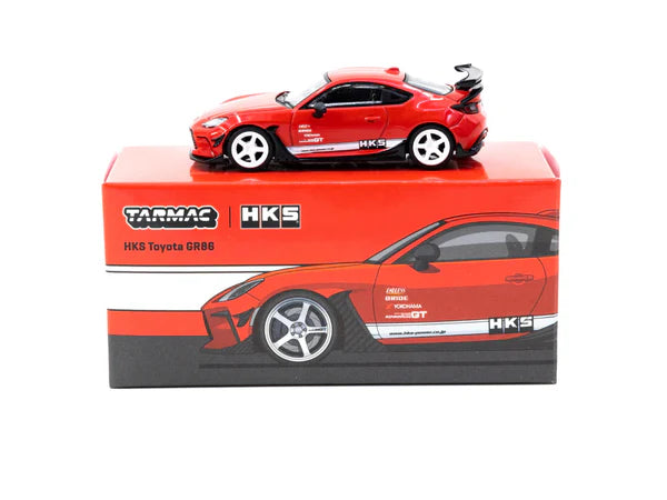 1/64 Tarmac Works HKS Toyota GR86 (Red) (Chance of Chase Car)