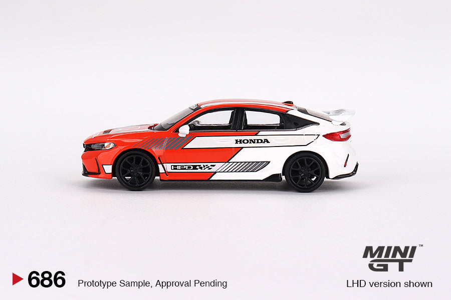 1/64 MiniGT Honda Civic TYPE R 2023 Pace Car Red (MGT00686)