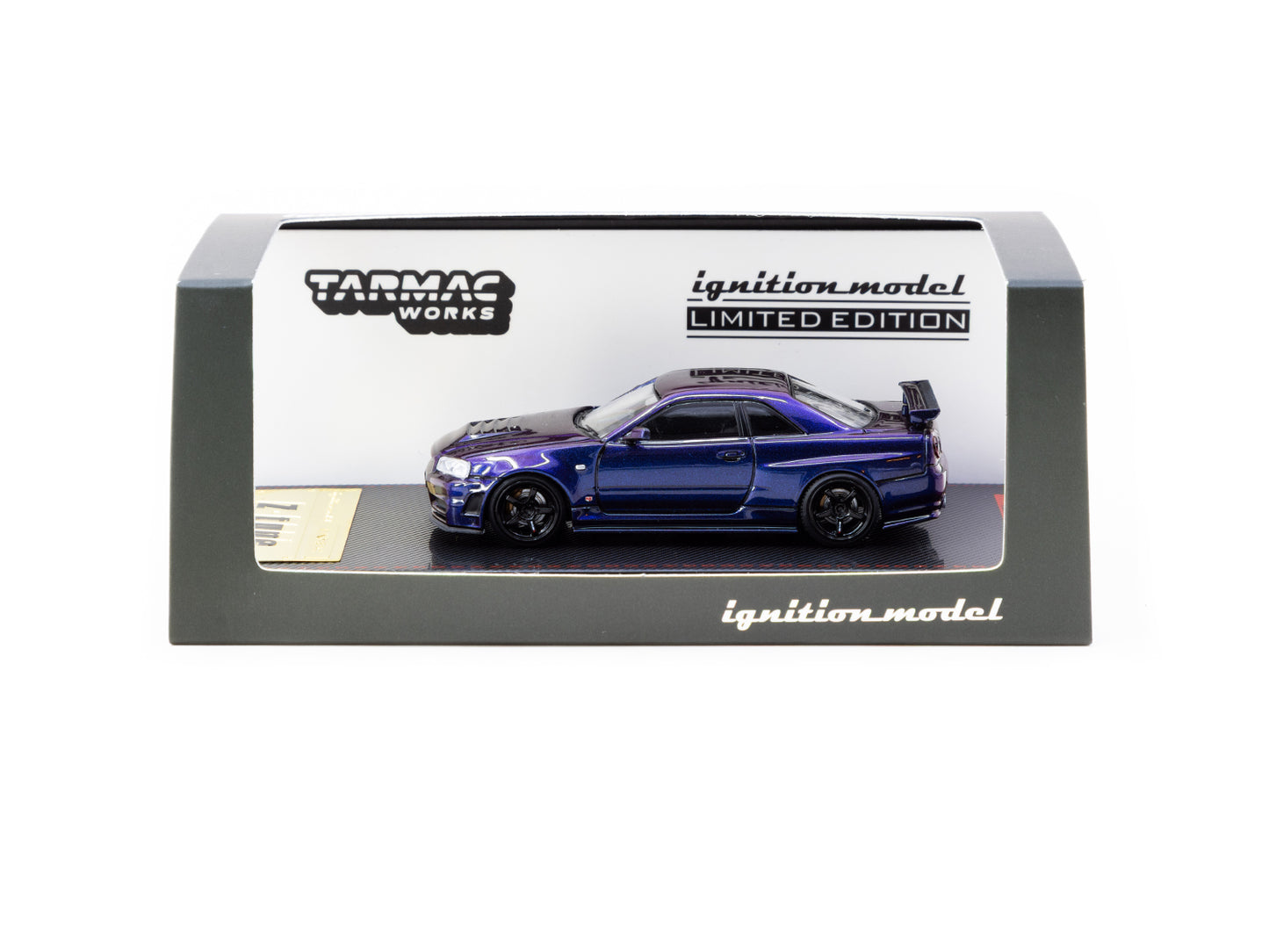 1/64 Tarmac Works x Ignition Model Nismo R34 GT-R Z-Tune (Metallic Purple)