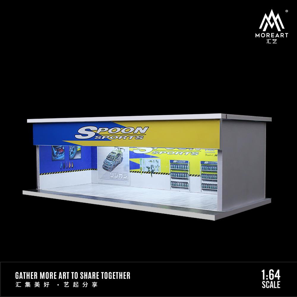 MoreArt Maintenance Workshop Scene Diorama with LED Lighting (Spoon Sports)