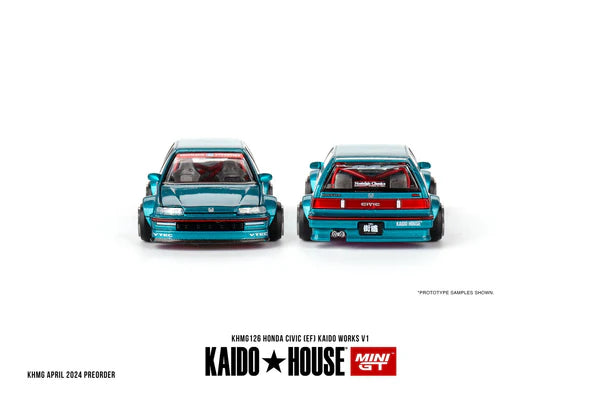1/64 MiniGT x Kaido House Honda Civic (EF) KAIDO WORKS V1 (KHMG126) (Chance of Chase Car)