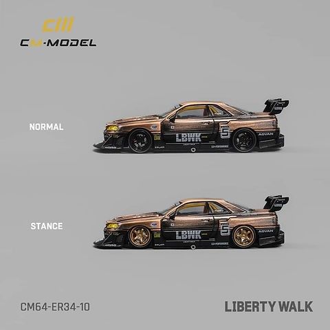 1/64 CM Model LB-ER34 Super Silhouette Nissan Skyline (Bronze)