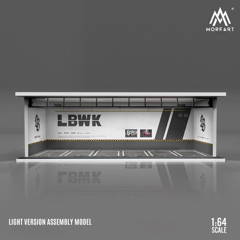MoreArt Garage Assembled Scene Diorama with LED Lighting (LBWK)