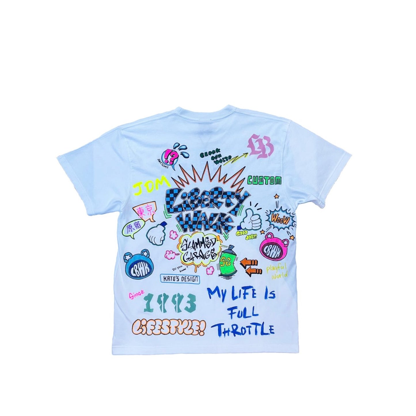 Liberty Walk x BW Logo T-Shirt (Uniquely Hand Drawn Designs) (Tokyo Exclusive)
