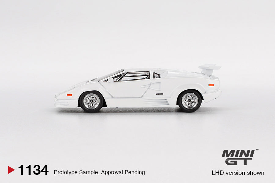 1/64 MiniGT Lamborghini Countach 25th Anniversary (White) (MGT01134)
