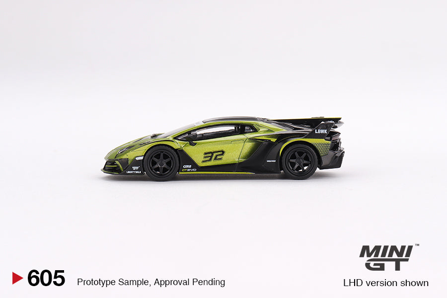 1/64 MiniGT Lamborghini LB-Silhouette WORKS Aventador GT EVO Lime (MGT00605)