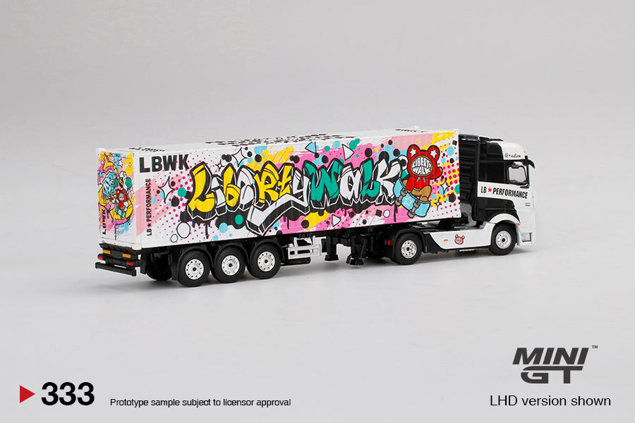 1/64 MiniGT Mercedes-Benz Actros with 40 Ft Container (MGT00333)