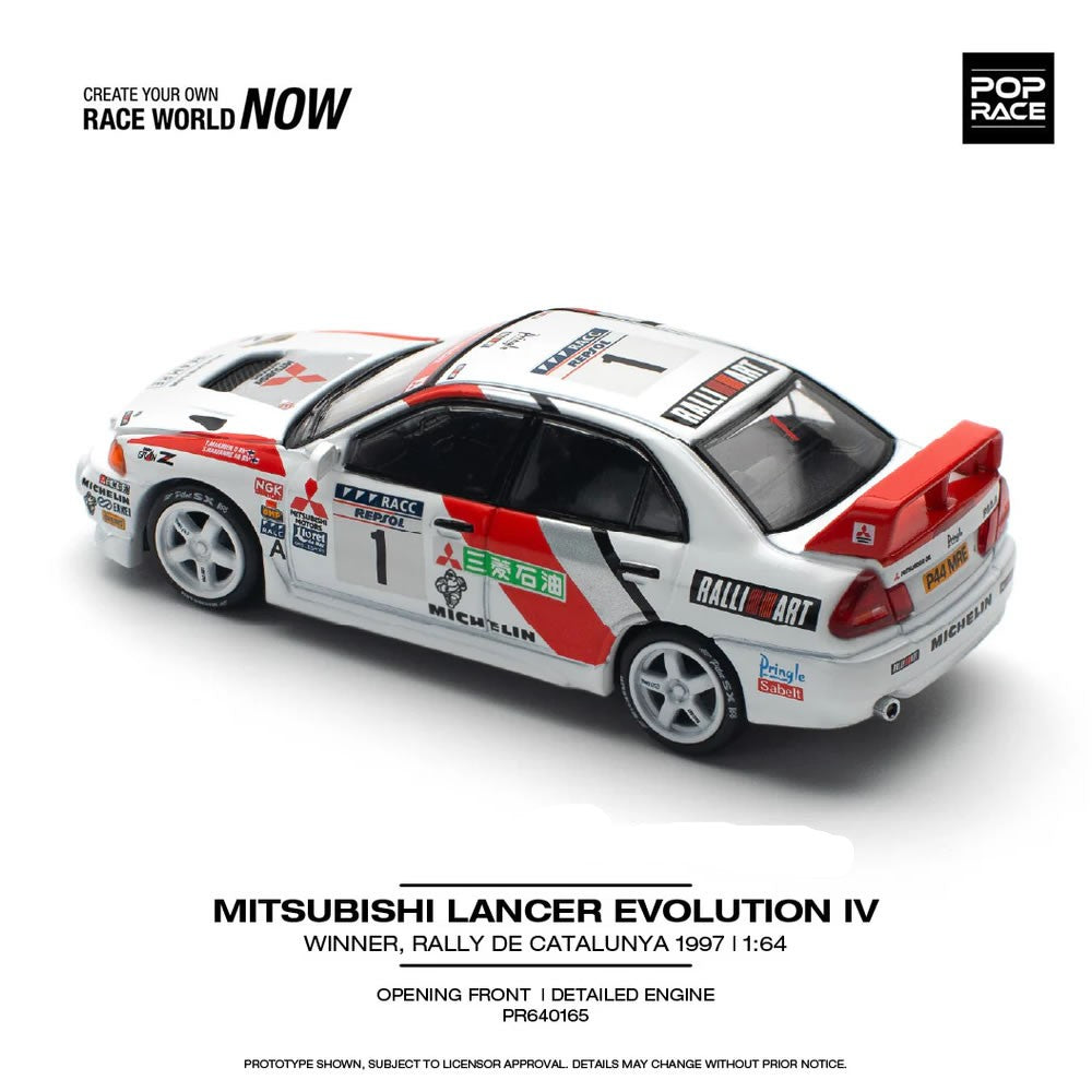 1/64 Pop Race Mitsubishi Lancer Evolution IV (1997 Catalunya Rally Winner) (PR64-165)