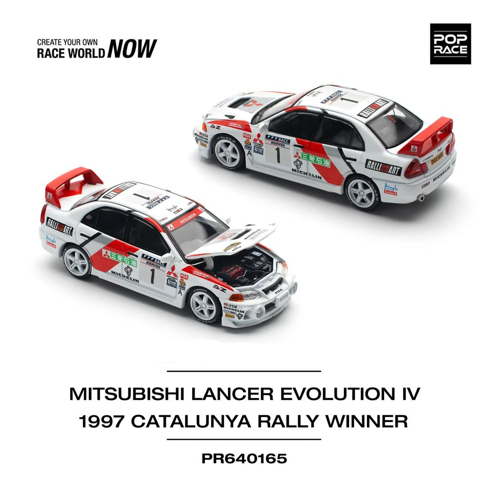 1/64 Pop Race Mitsubishi Lancer Evolution IV (1997 Catalunya Rally Winner) (PR64-165)