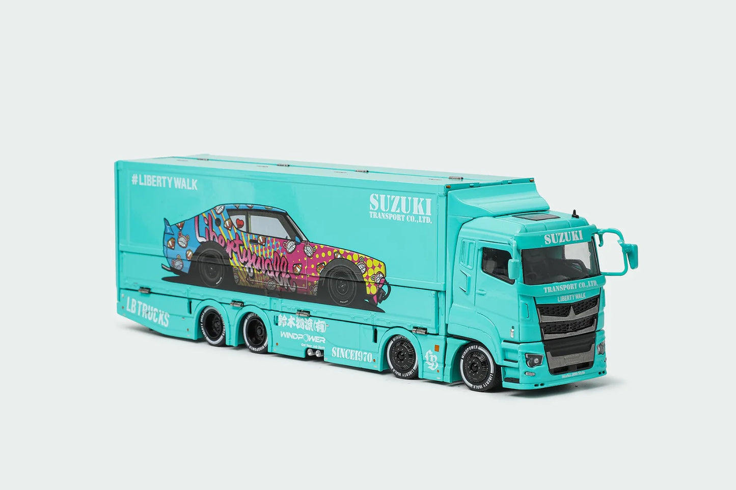 1/64 GCD Mitsubishi Fuso Super Great Transport LBWK Blue Truck (2025 HEC Exclusive)