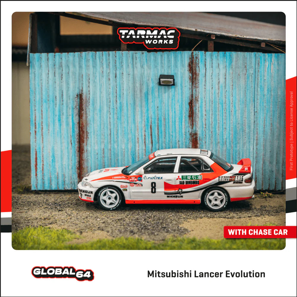 1/64 Tarmac Works Mitsubishi Lancer Evolution (Rallye Monte-Carlo 1993) (Chance of Chase Car)