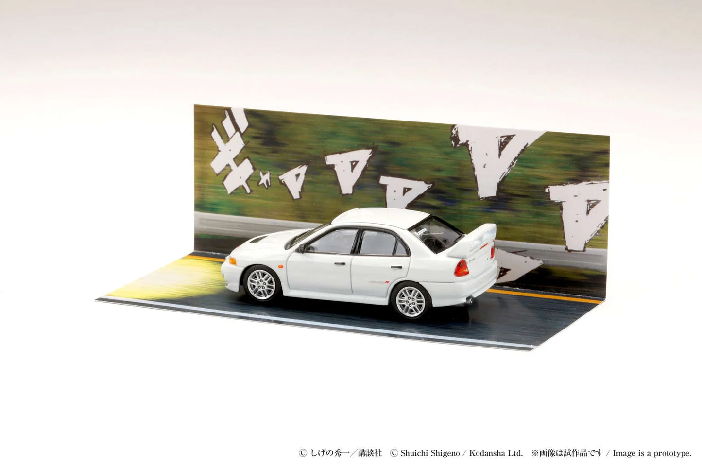 1/64 Hobby Japan Mitsubishi Lancer RS Evolution IV / INITIAL D Seiji Iwaki VS Takumi Fujiwara