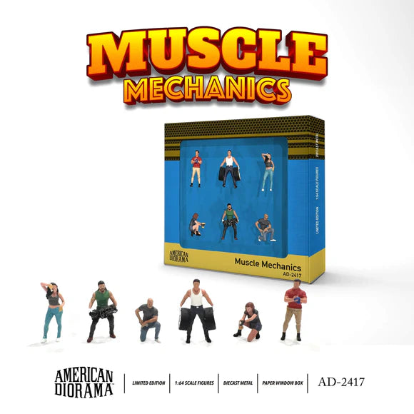 1/64 American Diorama Figurine Set Muscle Mechanics (AD-2417)