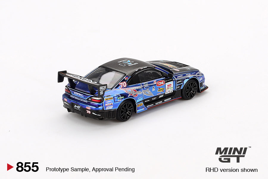 1/64 MiniGT Nissan Silvia (S15) D-MAX #70 D-MAX Racing 2023 D1 Grand Prix (Blister) (MGT00855)