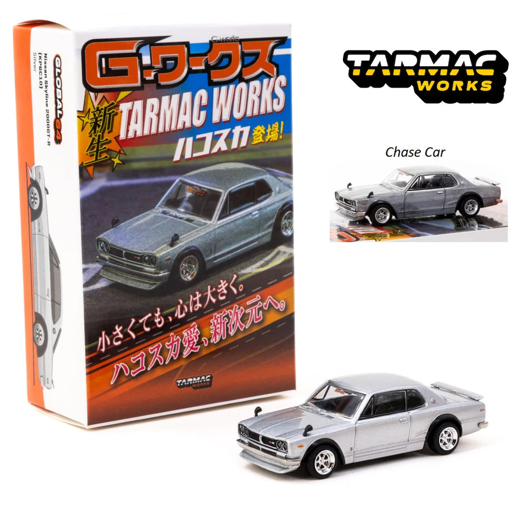 1/64 Tarmac Works Nissan Skyline 2000 GT-R (KPGC10) (TAS 2024 Exclusive) (Silver) (Chance of Chase Car)