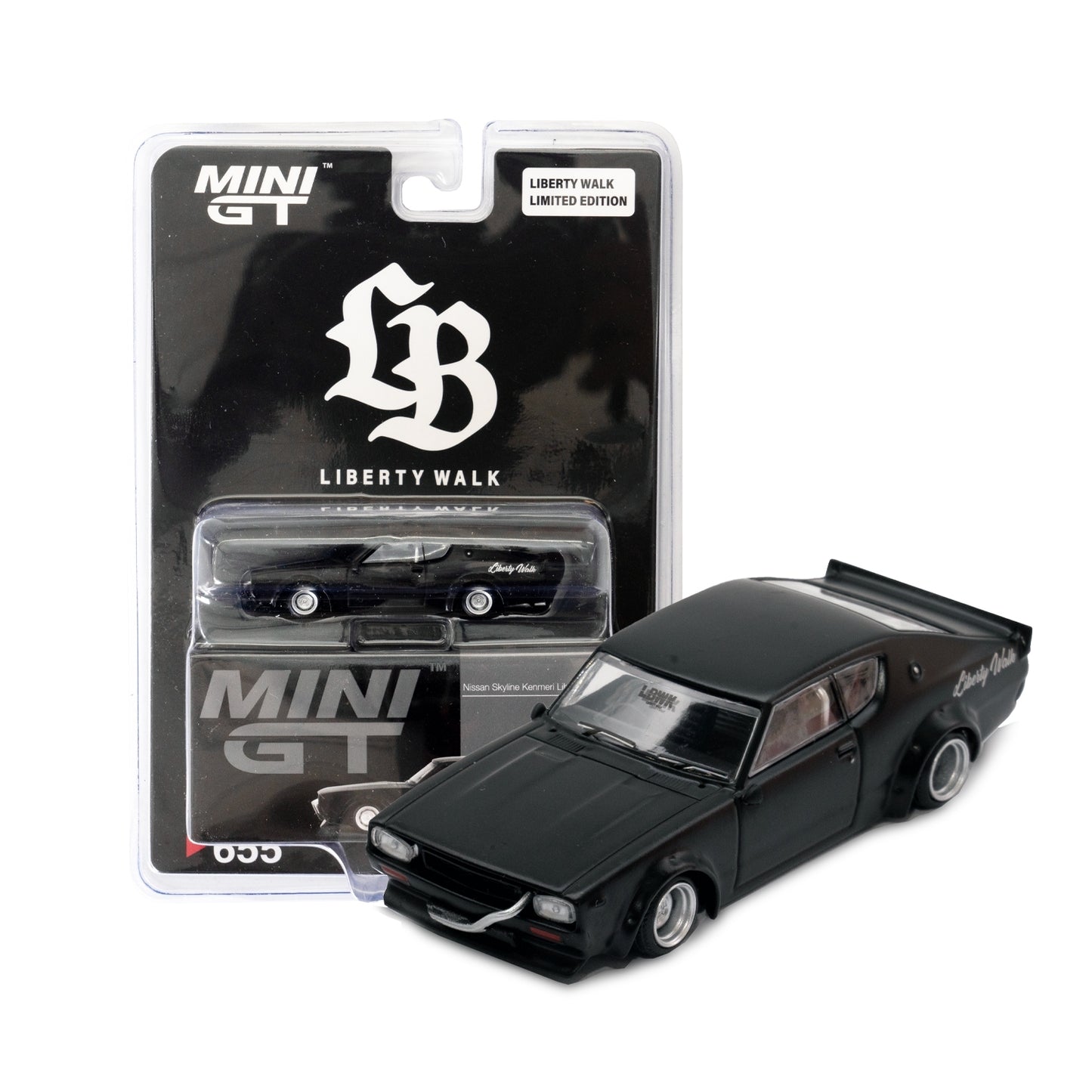 1/64 MiniGT Nissan Skyline Kenmeri Liberty Walk Matt Black (MGT00655) (LB Blister Edition)