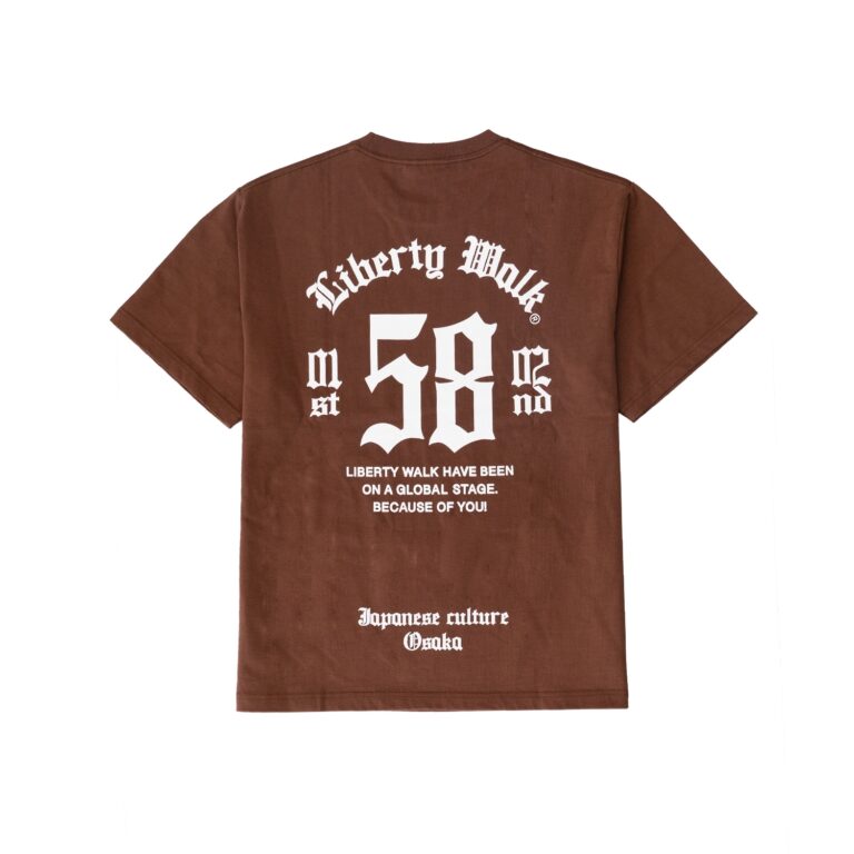 Liberty Walk Osaka 1st and 2nd #58 Tee Brown (Osaka Auto Messe 2025 Exclusive)