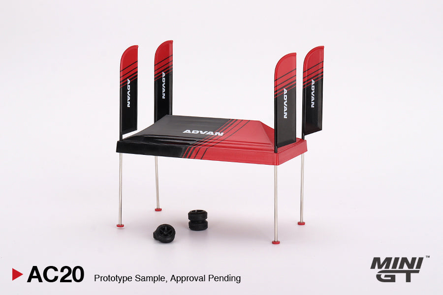 1/64 MiniGT Paddock Service Tent Set - ADVAN (MGTAC20)