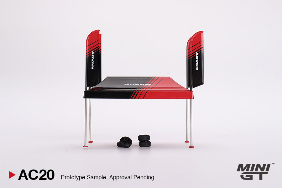1/64 MiniGT Paddock Service Tent Set - ADVAN (MGTAC20)