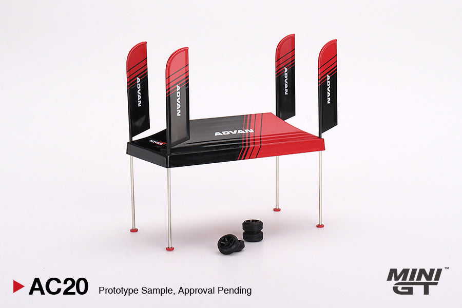 1/64 MiniGT Paddock Service Tent Set - ADVAN (MGTAC20)