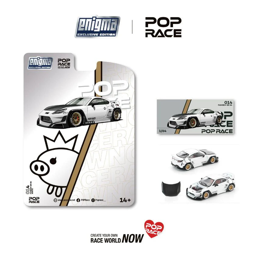 1/64 Pop Race x Enigma Pandem GR86 (White) (PR014)
