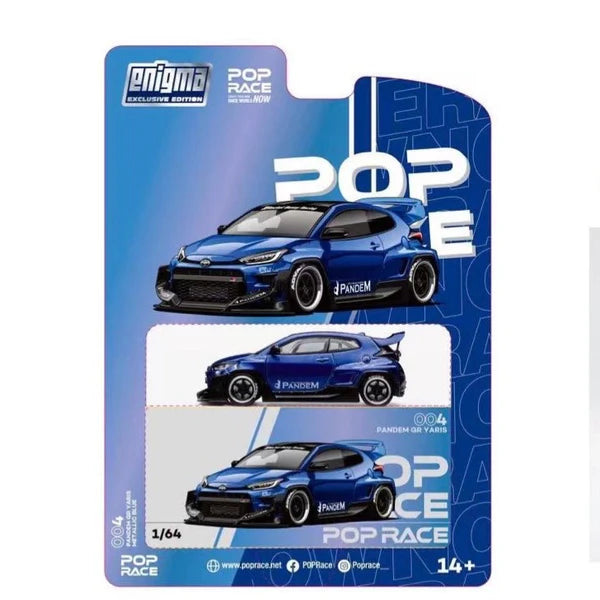 1/64 Pop Race x Enigma Pandem GR Yaris (Metallic Blue) (PR004)