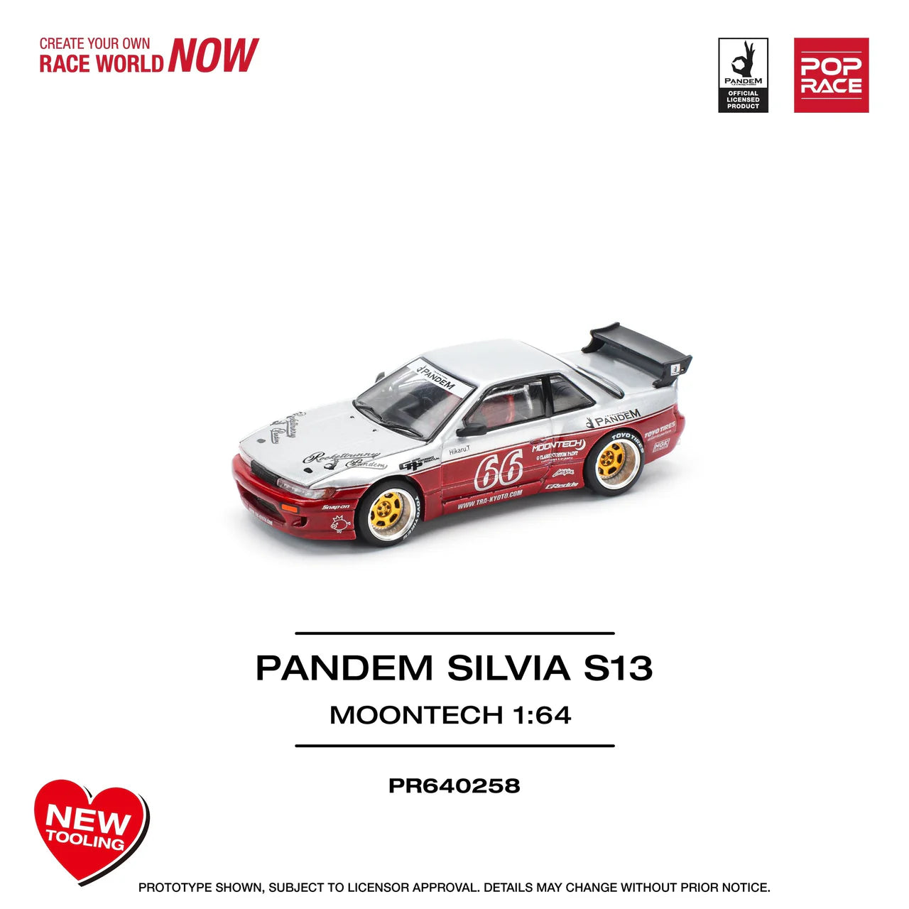 1/64 Pop Race Pandem Silvia S13 (Moontech) (PR64-258)