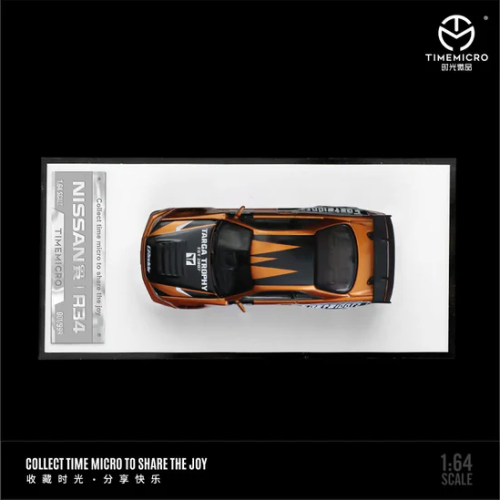 1/64 Time Micro Nissan Skyline R34 Need For Speed Underground Livery (Russian Gold)