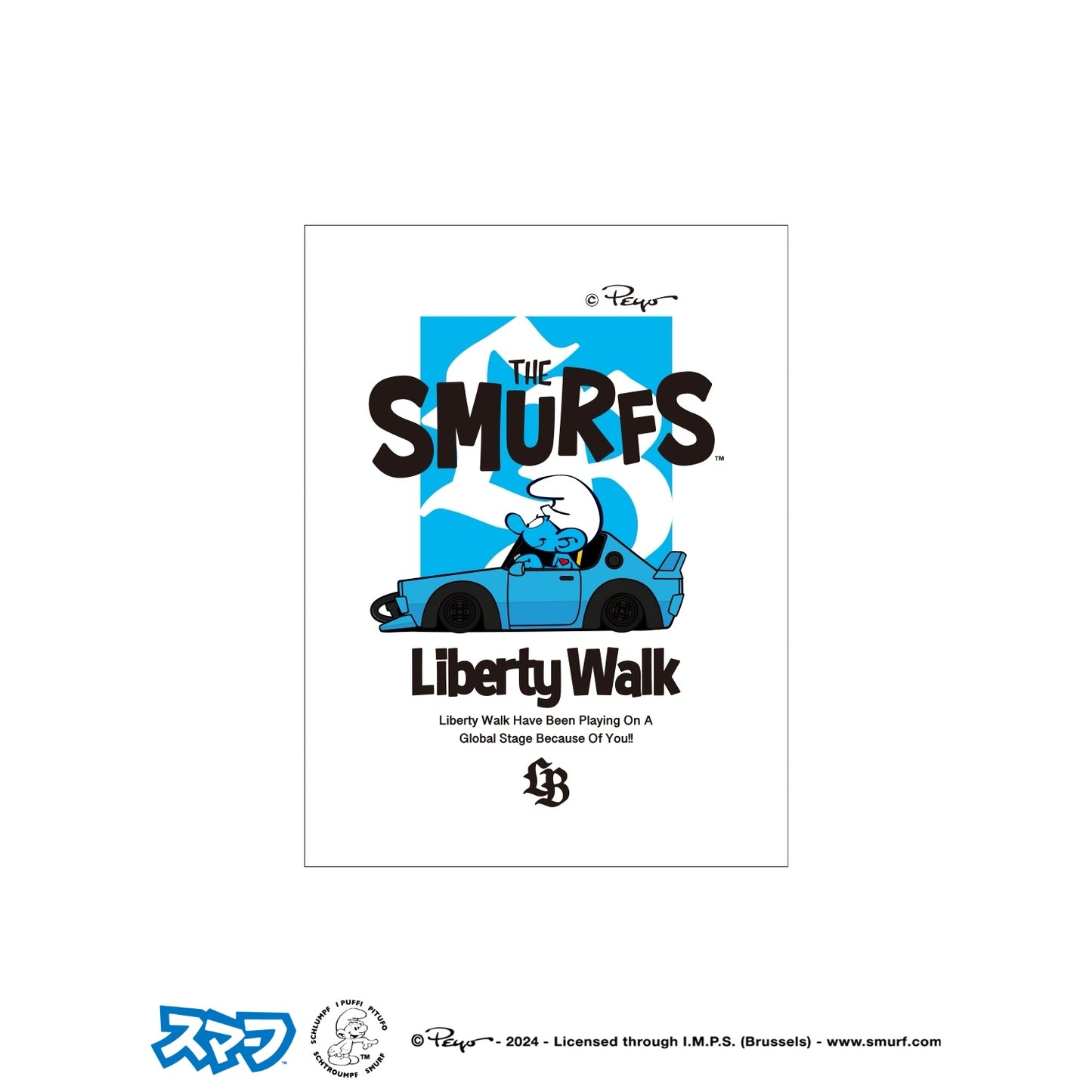 Liberty Walk x Smurfs Box Sticker