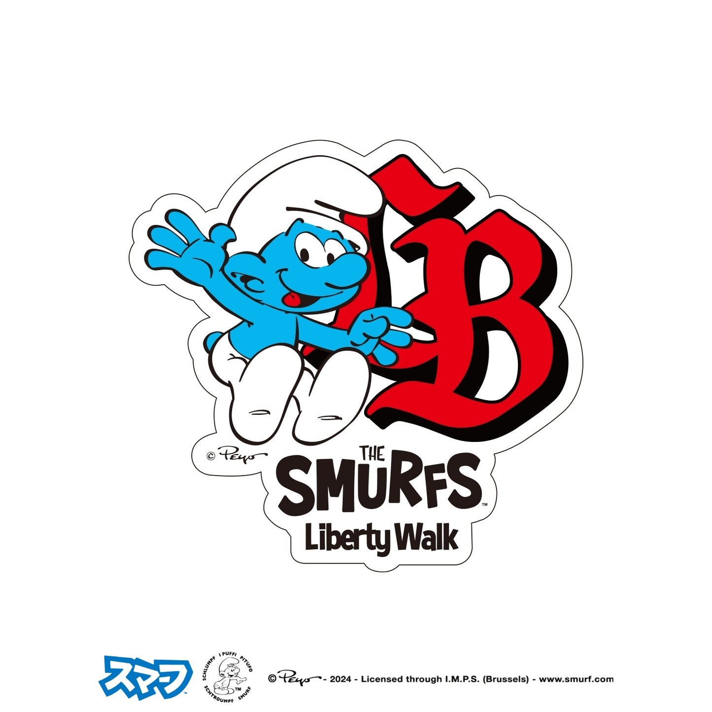 Liberty Walk x Smurfs Sticker