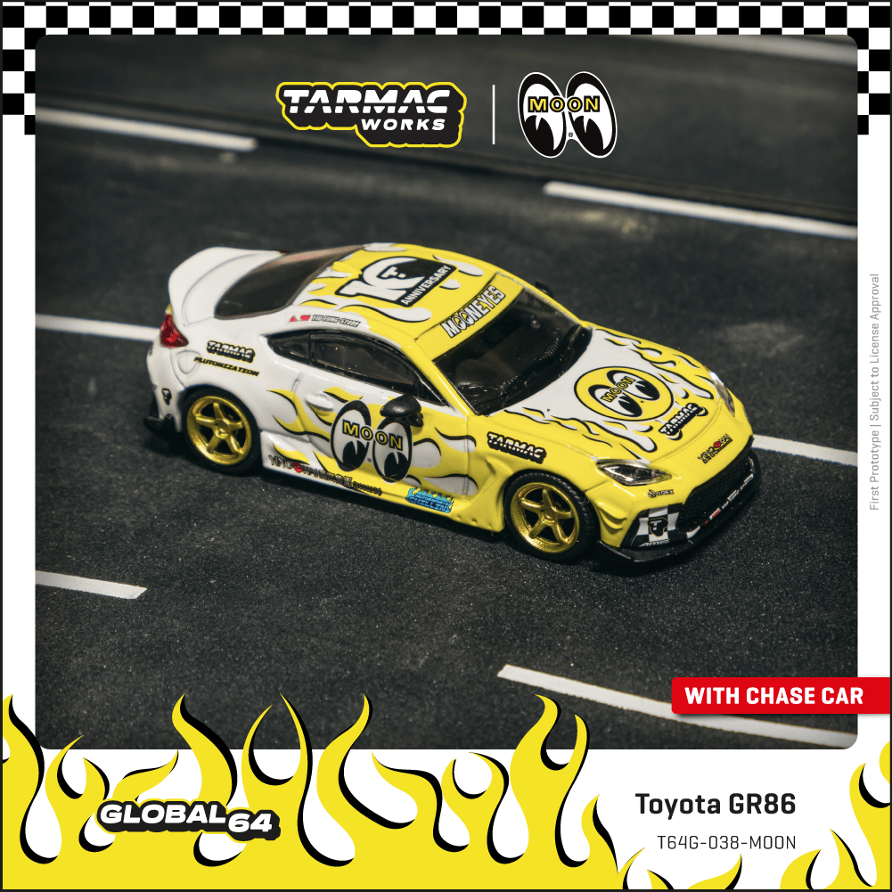 1/64 Tarmac Works x Mooneyes Toyota GR86 (Chance of Chase Car)