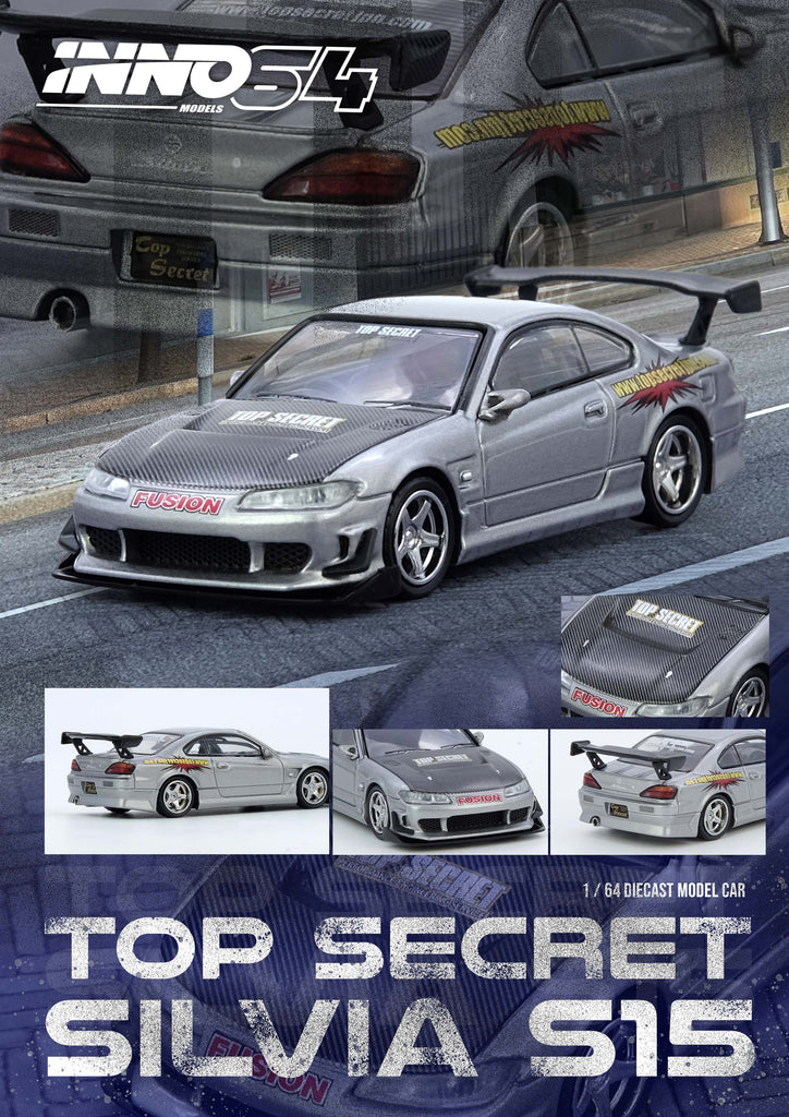 1/64 Inno64 Nissan "Top Secret" Silvia S15 (Silver)