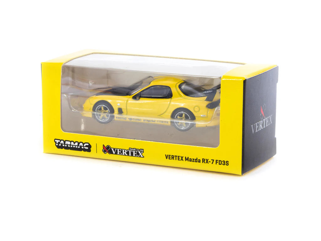 1/64 Tarmac Works x Vertex Mazda RX-7 FD3S (Yellow)