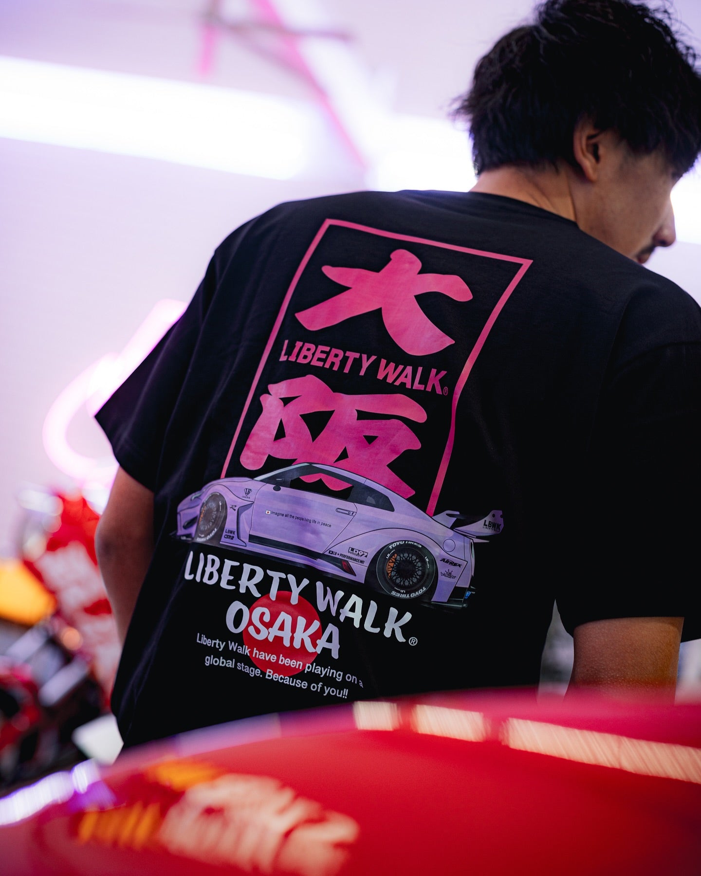 Liberty Walk Osaka R35 Silhouette Box Logo Tee Black (Osaka 1st Exclusive)